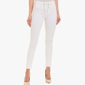 Hudson White Lace-Up Jeans ✨